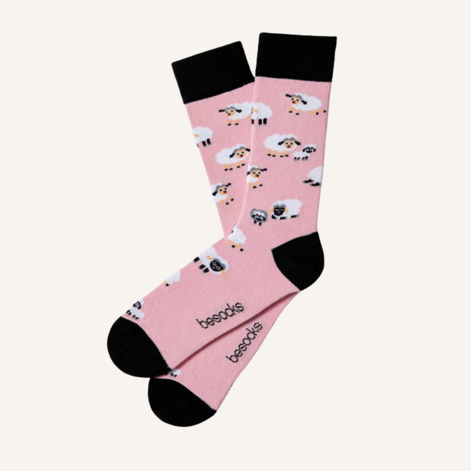 CALCETINES ROSAS OVEJAS 100% ALGODÓN ORGÁNICO