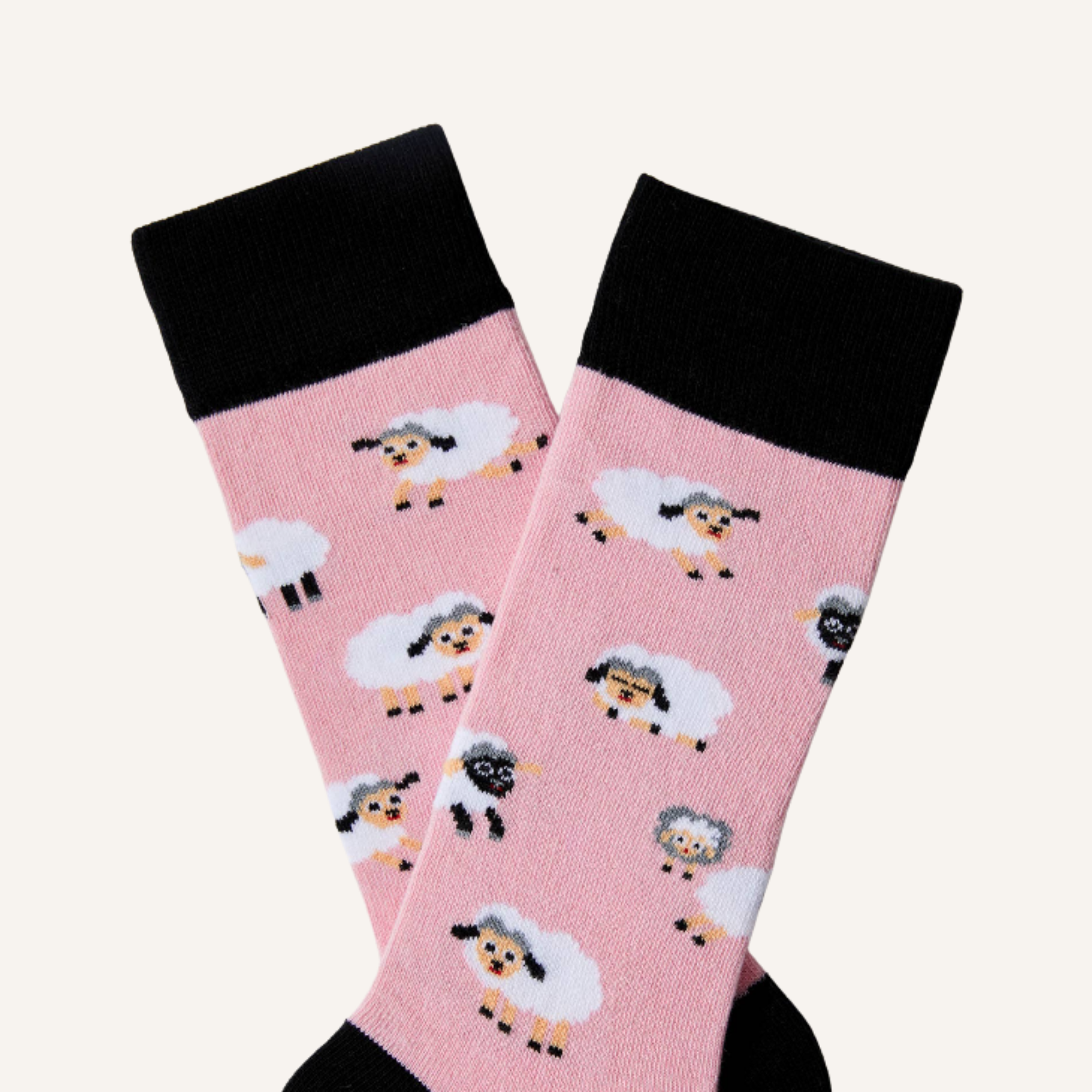 CALCETINES ROSAS OVEJAS 100% ALGODÓN ORGÁNICO