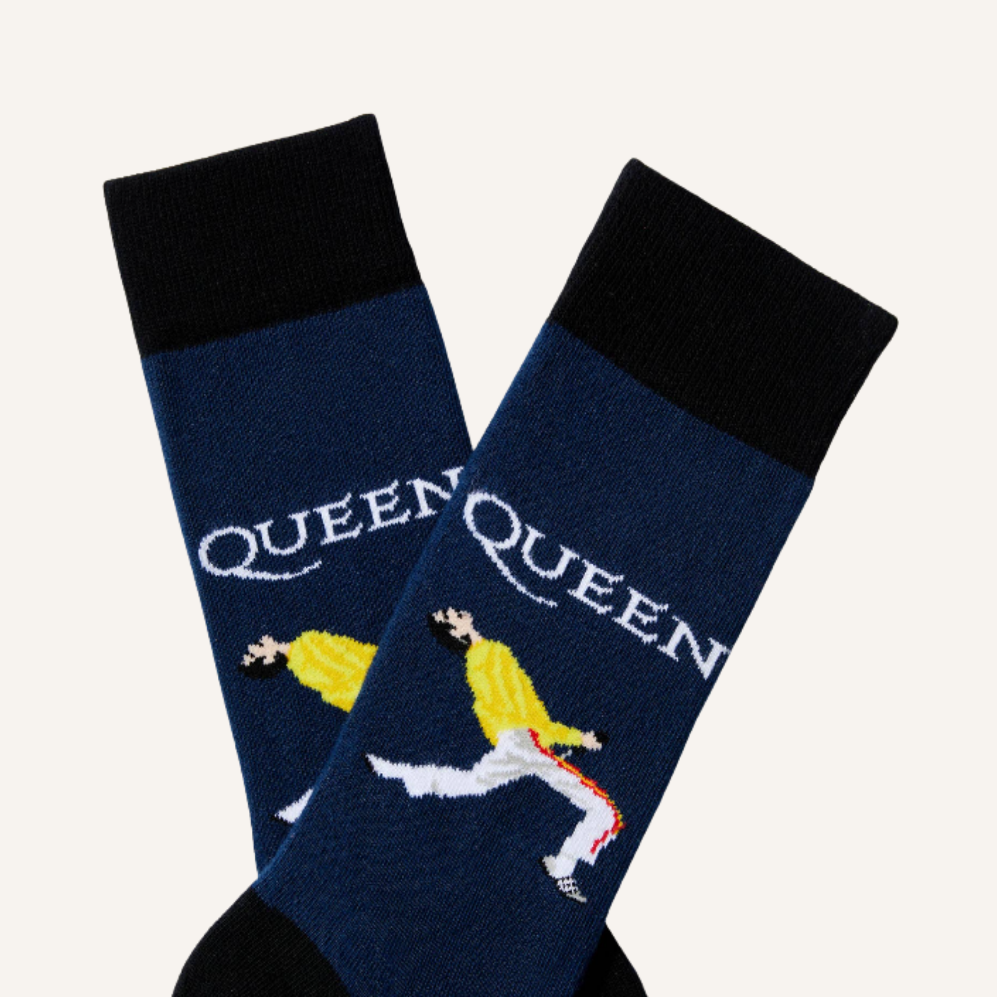 CALCETINES FREDDIE MERCURY AZUL MARINO 100% ALGODÓN ORGÁNICO