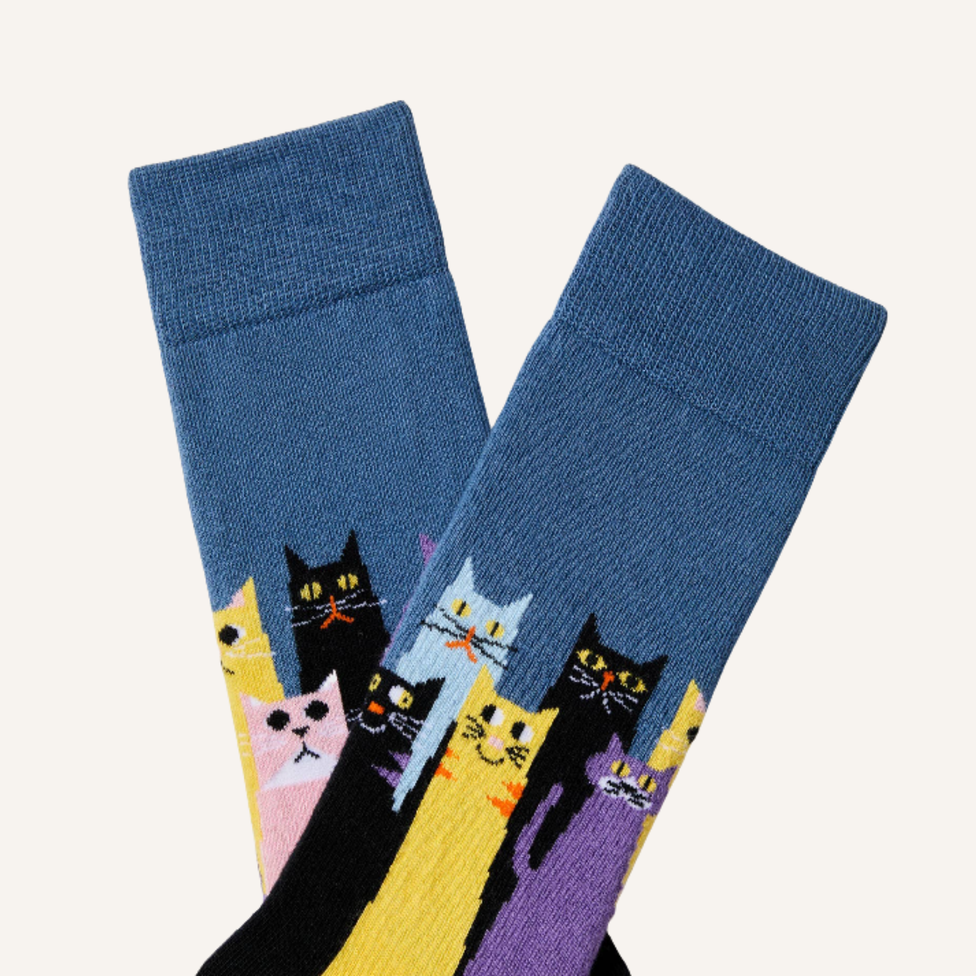 CALCETINES GATOS AZULES 100% ALGODÓN ORGÁNICO